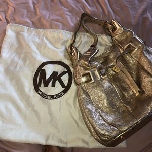 One of a kind Michael Kors Golden Metallic bag